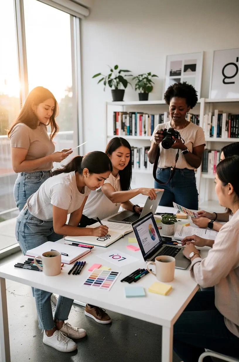 Strategiczna mapa pozycjonowania marki osobistej na tablicy podczas warsztatów